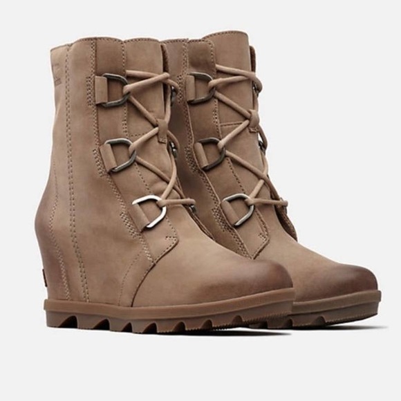 Sorel Shoes - Sorel Joan of Arctic II Ash Brown Waterproof Wedge Boots | 9